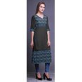 thumbnail image 3 of Bimba Robe Kurti Longue Imprimée Tunique Droite Robes pour Femmes Haut Indien, 3 of 5