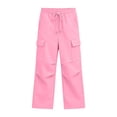 thumbnail image 7 of Hvarlaun Kids Sweatpants Cargo Jogger Pants for Boys and Girls with Pockets, Elastic Waist Drawstring Loose Straight Leg Casual Activewear, Sizes 4-15 Years, 7 of 7