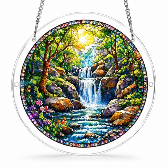Beforeyayn Acrylic Puzzle Suncatcher, 83 Piece Stained Glass Style Puzzle, for DIY Enthusiasts and Gift Givers, Ideal for Housewarming and Holiday Decor