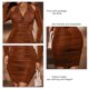 thumbnail image 4 of Vestido elegante para mujer, vestido ajustado a la cadera, vestido de color puro con cuello halter, vestido de manga larga para mujer diseñado para el futuro, 4 of 9