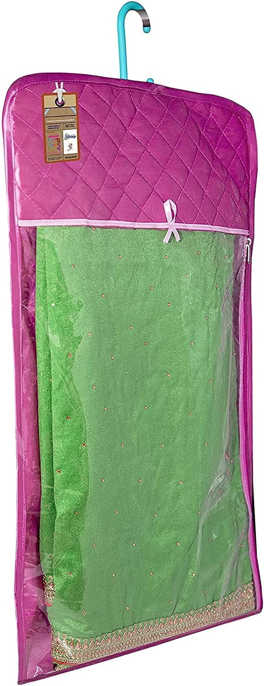 atorakushon 30'' Hanging Garment Suit Bags Storage Clothes Cover with Clear Window Zipper Closet for Tuxedos Shirts Fur Coats Pack of 12 Purple