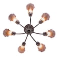 thumbnail image 2 of 24" Wide Amber/Purple Tiffany Pond Lily 7 Light Chandelier, 2 of 6