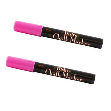 Marvy Uchida Broad Point Chalk Markers, Hot Pink, 2/Pack