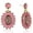 Pink, variant on Pink Crystal Chandelier Dangle Earrings, 3 Inches for Women
