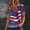 Wine, variant on SCSAlgin American Flag T Shirt Women Fourth July Shirts America Flag 250th Birthday Crew Neck Tee Tops