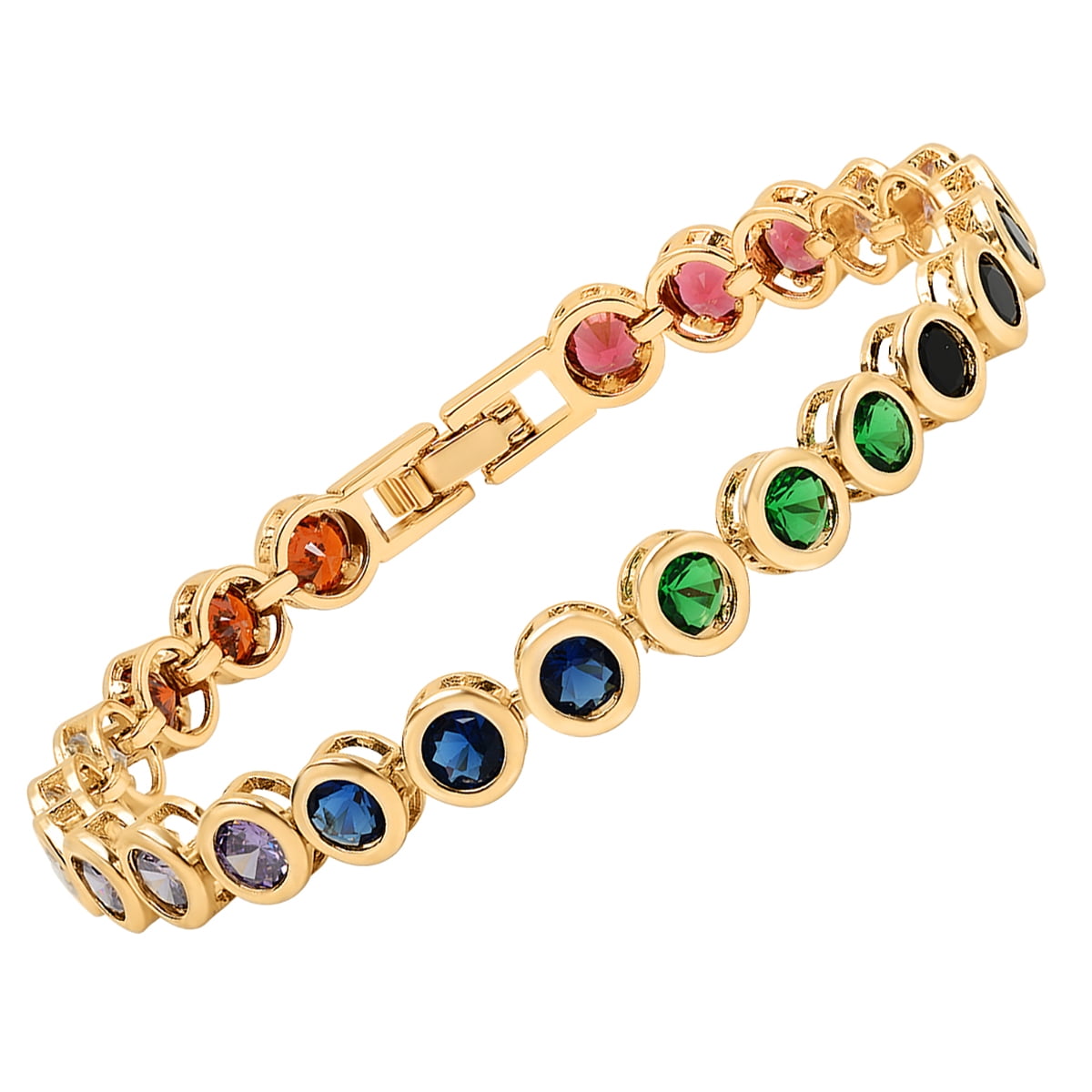 Ladies Brass Tennis Bracelet