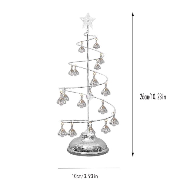 Christmas Tree Decorations, Crystal LED Copper Wire Night Lights for Indoor Tabletop and Festive Holiday Ambiance