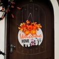 thumbnail image 4 of Letrero para puerta de Halloween, letrero de bienvenida, coronas redondas de bienvenida para Halloween, Acción de Gracias, decoración, interior y Estilo B BLESIY Bienvenido coronas de Halloween, 4 of 8