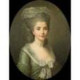 thumbnail image 2 of Antoine Vestier 15x18 Black Ornate Wood Framed Double Matted Museum Art Print Titled - Woman's Portrait (18th Century), 2 of 5