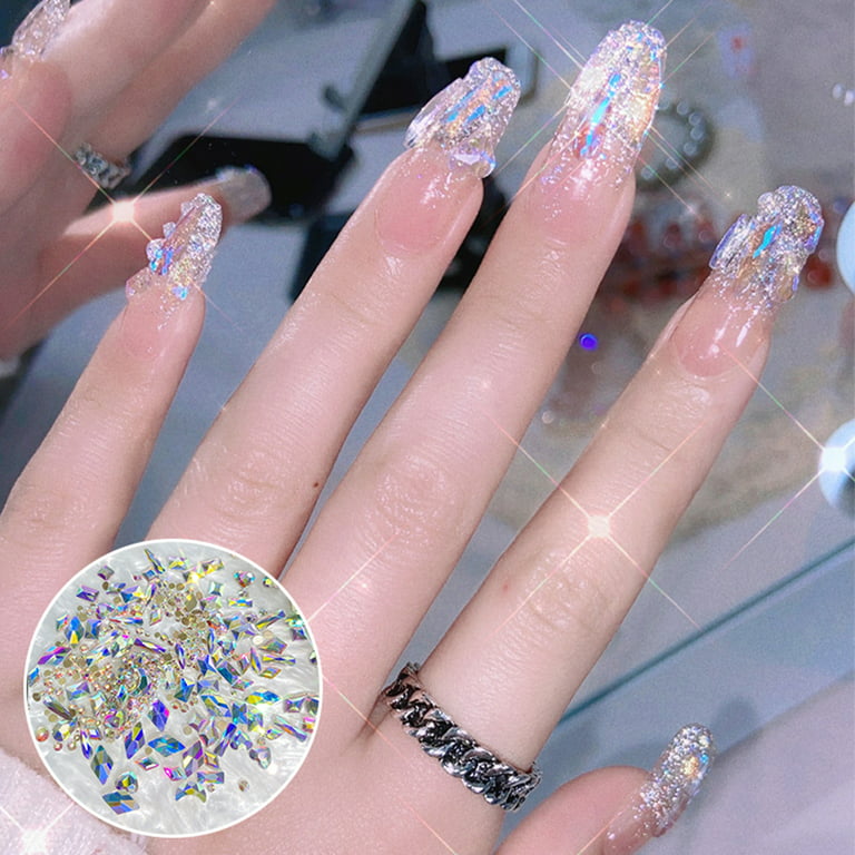Manicure Nail Rhinestones Nail Gemstones, Mix Shaped Flat Rhinestones For  DIY Accessories For Makeup Dress Up Manicure Decoration Clothes Shoes