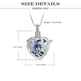 thumbnail image 2 of Hummingbird Urn Necklace for Ashes with Crystal Cremation Jewelry w/Funnel Filler Keepsake Memory Jewelry for Women Memorial Keepsake Necklace of Loved One, 2 of 8