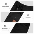 thumbnail image 5 of VV AVEORS Men'S Casual Shorts 9" Twill Cotton Stretch Drawstring Elastic Waist Lightweight Summer Beach Shorts With Pockets Black 2XL, 5 of 7