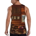 thumbnail image 3 of Haiem Log Cabin Inside Men Workout Tank Top Gym Bodybuilding Sleeveless Muscle T Shirts Athletic Tank Breathable Workout Shirt-Small, 3 of 9