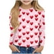 thumbnail image 1 of Blusas y camisas de manga larga con cuello redondo Camisas con estampados de manga larga Cuello redondo lindo Blusas casuales elegantes Ropa Camisas de cuello redondo Niña Top de poliéster, 1 of 4