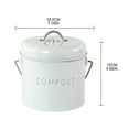 thumbnail image 2 of AOOOWER Compost Bucket for Kitchen with Lid Includes Charcoal Filter Green/White, 2 of 8