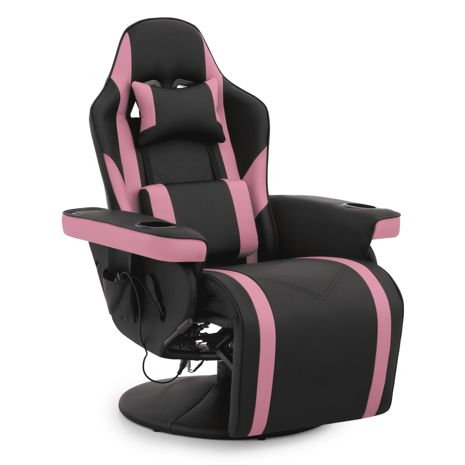 MoNiBloom Massage Video Gaming Recliner Chair, Ergonomic Computer Desk