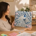 thumbnail image 6 of Peacock Pearl Diamond Art Kits for Adults, Diamond Painting Kits 11.8X11.8 Inches 5D Diamond Art Accessories for Beginners, DIY Animal Shape Art Craft, Home Wall Art Decor, 6 of 6