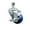 Swivel - Top Lock Brake - Blue, variant on 3 Inch Solid Polyurethane Swivel 12mm Stem Caster with Total Lock Brake SCC