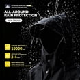 thumbnail image 2 of Women’s Long Length Heavy Duty Rain Coat Hooded Waterproof Raincoat for Outdoor Use, Wind Resistant Full Length Rain Jacket Loose Fit Adults Poncho Black, 2 of 7