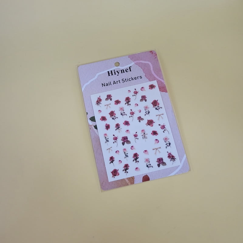 Hiynef Nail art stickers – Self-Adhesive Nail Decals for Women and Girls, Cute and Stylish Nail Decorations for DIY Manicure and Pedicure