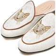 thumbnail image 6 of Journey West Women's Mules Flats with Embroidery Belgian Loafers Slip on Slippers for Women, 6 of 6