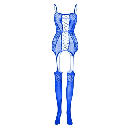 Yuhangmm Women s Sexy Suspender Gallus Non Solid Color Pantyhose Bandage Lingerie for Women Leather