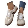 thumbnail image 2 of TrendOFT Women's Fashion Sneakers Casual Tennis Shoes with Suede Classic Retro Gum Sole Walking Trendy Footwear Khaki 40, 2 of 8