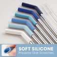 thumbnail image 3 of Tomorotec 6-Pack Reusable Stainless-Steel Straws with Silicone Tips, 3 Sizes Compatible with Stanley Tumblers 40OZ 30OZ 20OZ 14OZ, Dishwasher Safe, Includes 2 Cleaning Brushes (Ocean Gradient), 3 of 9