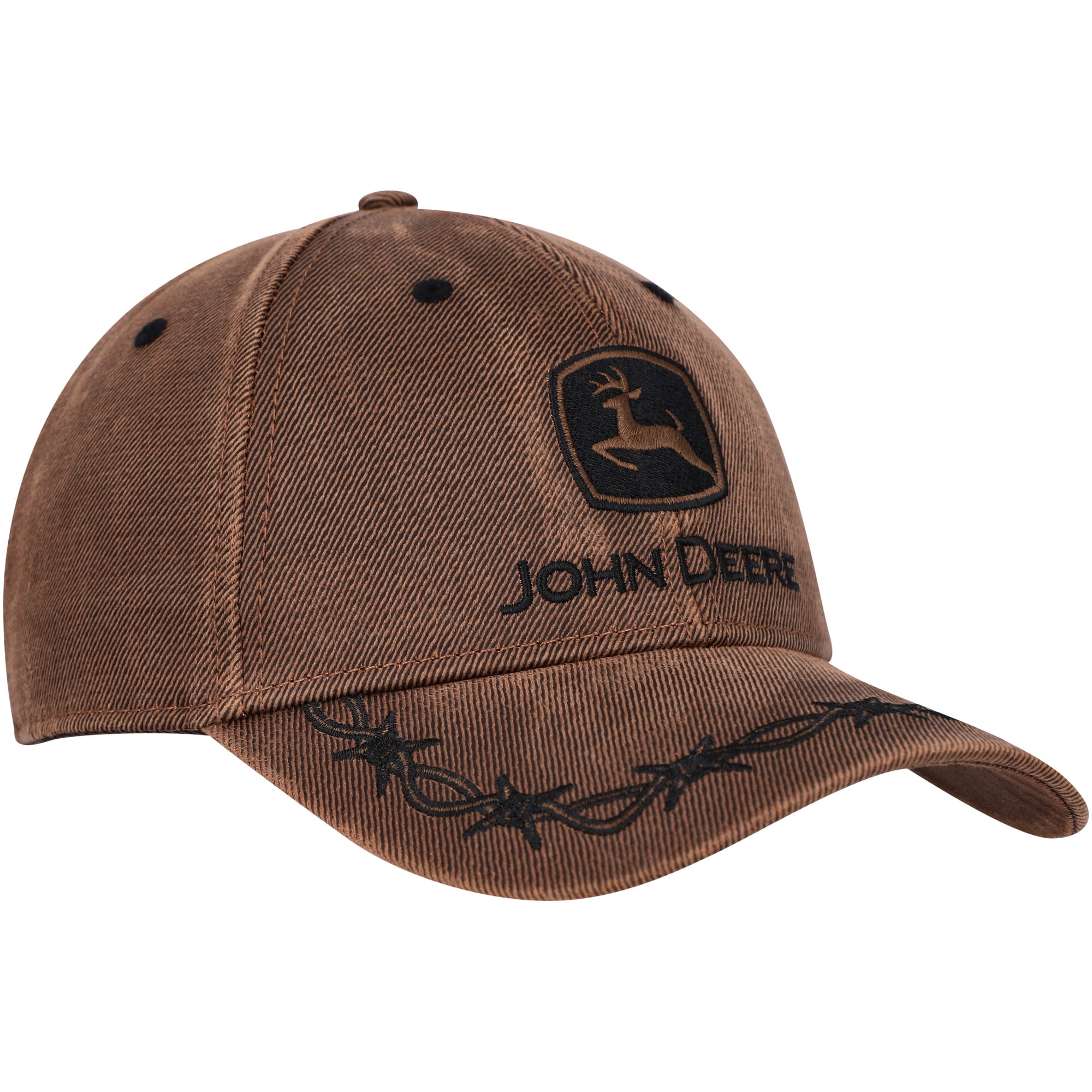 Men's Top of the World Brown John Deere Classic Oil Skin Adjustable Hat - OSFA