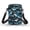Blue Shark Print, variant on Soccer Splash Ink Print with Zipper Phone Purse for Outdoor Shop, with Crossbody Strap Double Zipper Cell Phone Purse