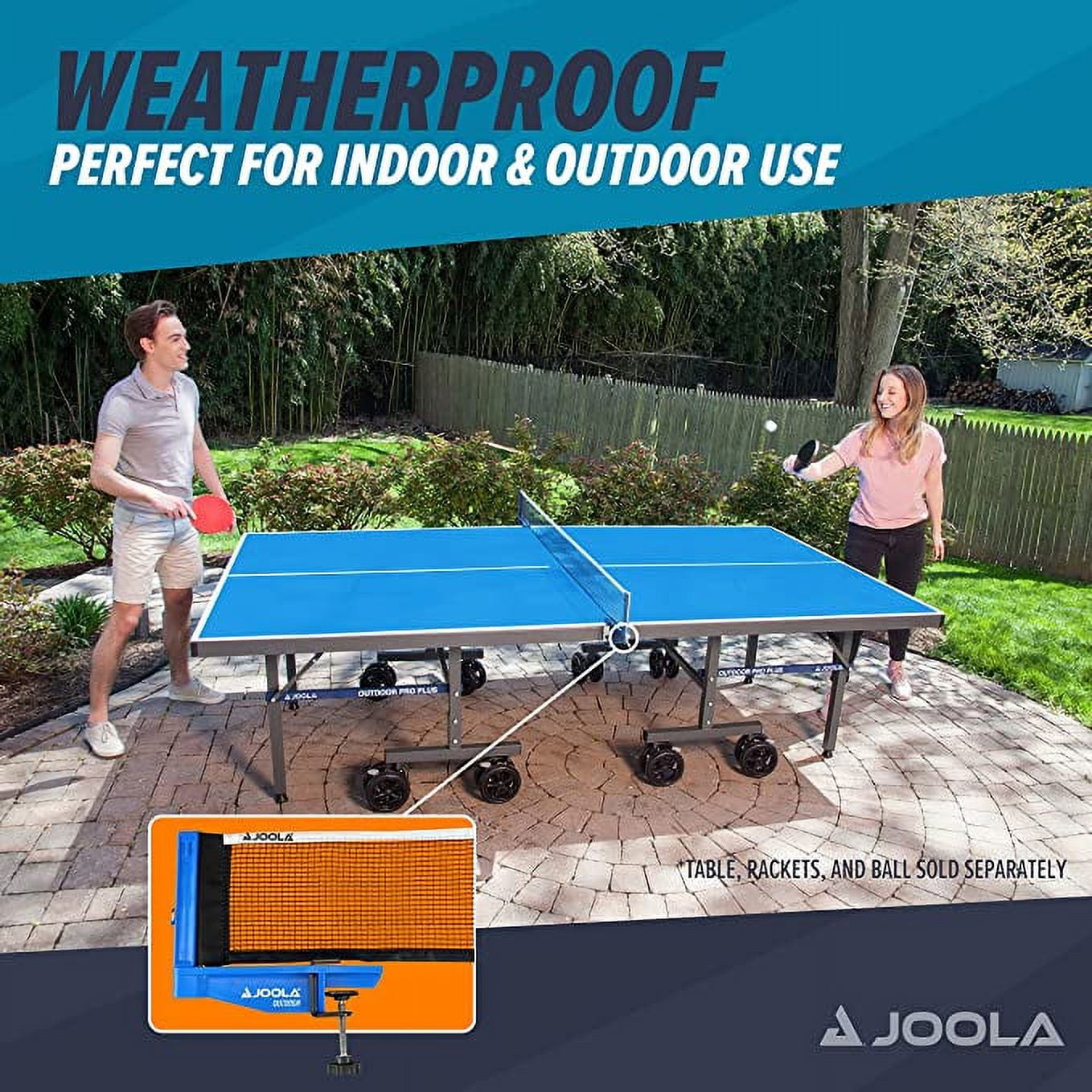 Joola Outdoor Weatherproof Table Tennis Net and Post, Blue
