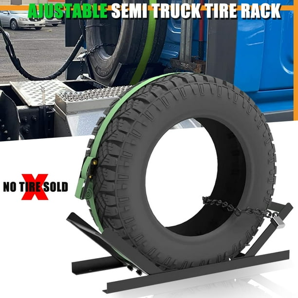 ELITEWILL Adjustable Semi Truck Tire Rack Spare Tire Carrier Tire Mount