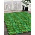 thumbnail image 2 of Ahgly Company Indoor Rectangle Patterned Neon Green Area Rugs, 8' x 10', 2 of 6