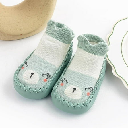 

eczipvz Baby Shoes Autumn and Winter Cute Children s Toddler Shoes Flat Bottom Non Slip Floor Sports Shoes Socks 12-18 Month Girl Shoes (Green 8 Toddler)