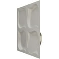 thumbnail image 4 of Ekena Millwork 19 5/8"W x 19 5/8"H Clover EnduraWall Decorative 3D Wall Panel, Textured Metallic Silver (Covers 2.67 Sq. Ft.), 4 of 6