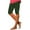 Army Green 1, variant on Kaemgyyd Capri Leggings for Women Solid Color High Waist Capris Pants Casual Butt Lifting Knee Length Slim Yoga Cropped Trouser