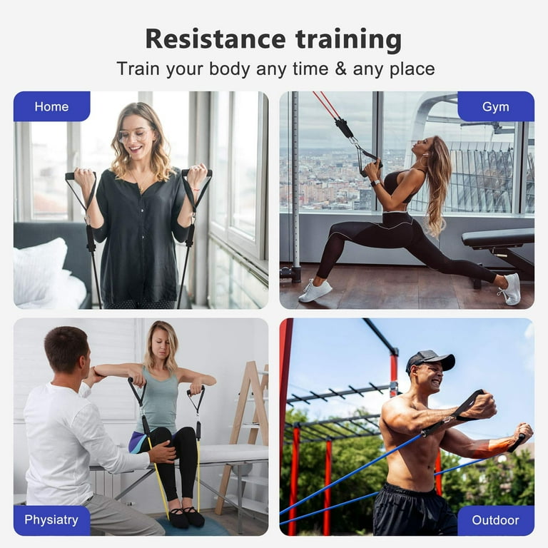COOSERRY Resistance Bands Set Exercise Bands Workout Bands Resistance Band with Handles for Men Women for Muscle Training Physical Therapy Shape Body Walmart