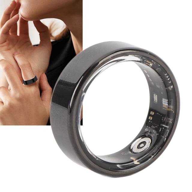 Avec Bague Intelligente Traqueur de Mise en Forme Acier Inoxydable IP68 Résistant à l'Eau Compteur de Pas Bague de Santé Intelligente avec Multiples Modes Sportifs pour Hommes Femmes