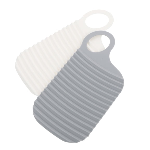 Mini Washboard 6 Pcs Clothing Washing for Home Hand Shirt Travel Washbaord Pe White
