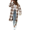 thumbnail image 2 of Fantaslook Flannel Shirts for Women Button Up Plaid Shirt Long Pocketed Shacket Jacket Coat, 2 of 7