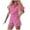 Hot Pink, variant on SRZYMJ Business Casual Jumpsuit for Women Stylish Ladies Distressed Denim Jumpsuit Shorts Summer Casual Wear with Elastic Waistband and Comfortable Short