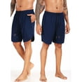 thumbnail image 5 of Cadmus Mens 2-in-1 Dry Fit Running Shorts with Liner, 9" Inseam Gym Basketball Shorts, Deep Pockets,#50, Navy Blue,XL, 5 of 5