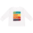 thumbnail image 3 of Inktastic Chess Player Eat Sleep Chess Repeat Boys or Girls Long Sleeve Toddler T-Shirt, 3 of 5