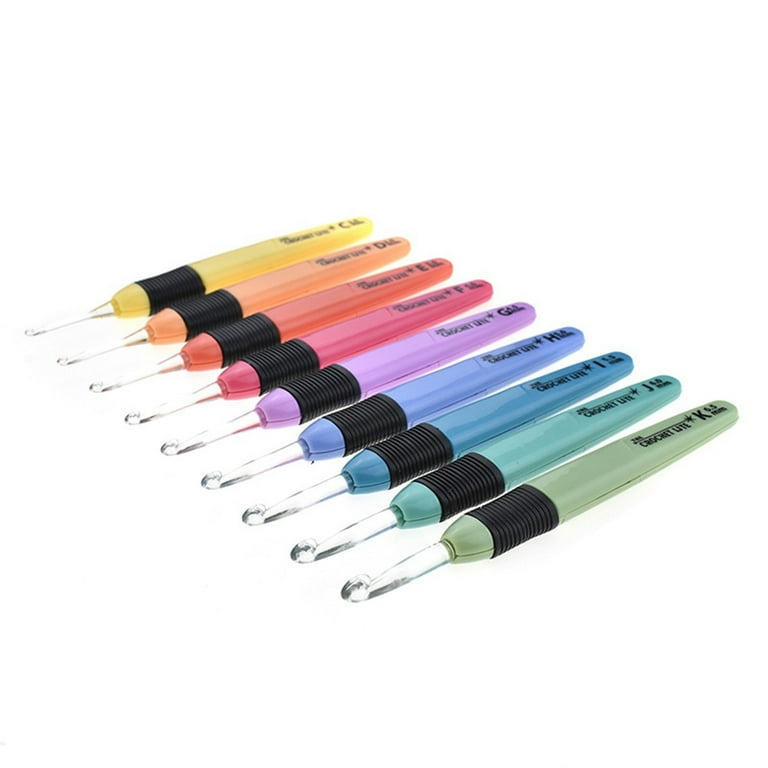 46-IN-1 USB LED Light Up Crochet Hooks Knitting Needles Weave Sewing Tools  Set