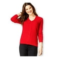 thumbnail image 2 of American Living Womens Solid Knit Pullover Sweater, Red, XX-Large, 2 of 2