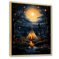 thumbnail image 2 of Designart "Celestial Connections Blue Native Tipi Retreat II" Cityscapes Floater Framed Canvas Art Print, 2 of 7
