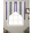 thumbnail image 2 of Purple Grey Swag Valances for Windows, Gray Farmhouse Modern Rustic Rod Pocket Sheer Valances for Small Windows, Swag Toppers Light Filtering for Kitchen Living Room 2 Panels 36''x36'', 2 of 6