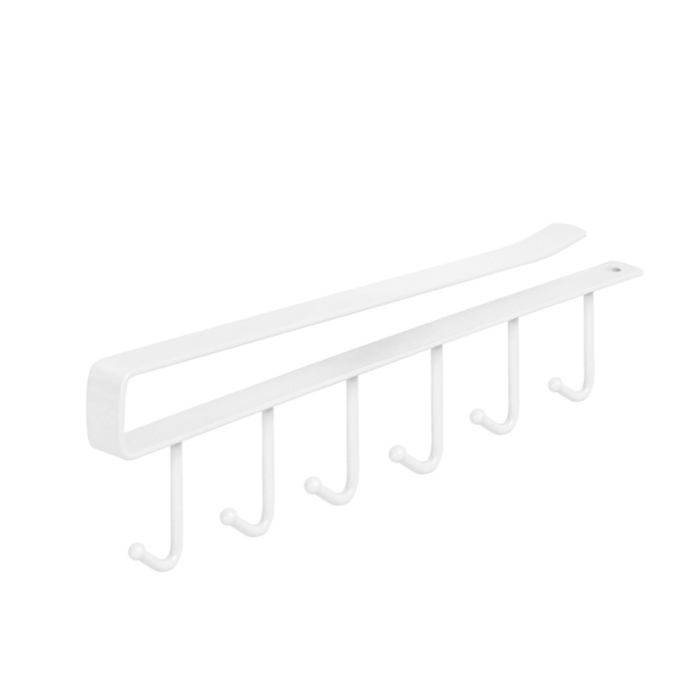 MERSARIPHY Under Hook Rail Coat Rack with 6 Hooks Home Kitchen