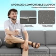 thumbnail image 4 of Grey 3-Seater PE Rattan Outdoor Sofa with Cushions - Patio Conversation Set for Garden, Poolside, Terrace & Balcony - Durable Steel Frame & Water-Resistant Design, 4 of 7