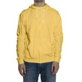thumbnail image 2 of Domuza Mens Zip Up Hoodie Long Sleeve Casual Fashion Drawstring Sweatshirt Fall Winter Soft Lightweight Cotton Solid Pullover with Kangaroo Pockets Yellow 2XL, 2 of 7